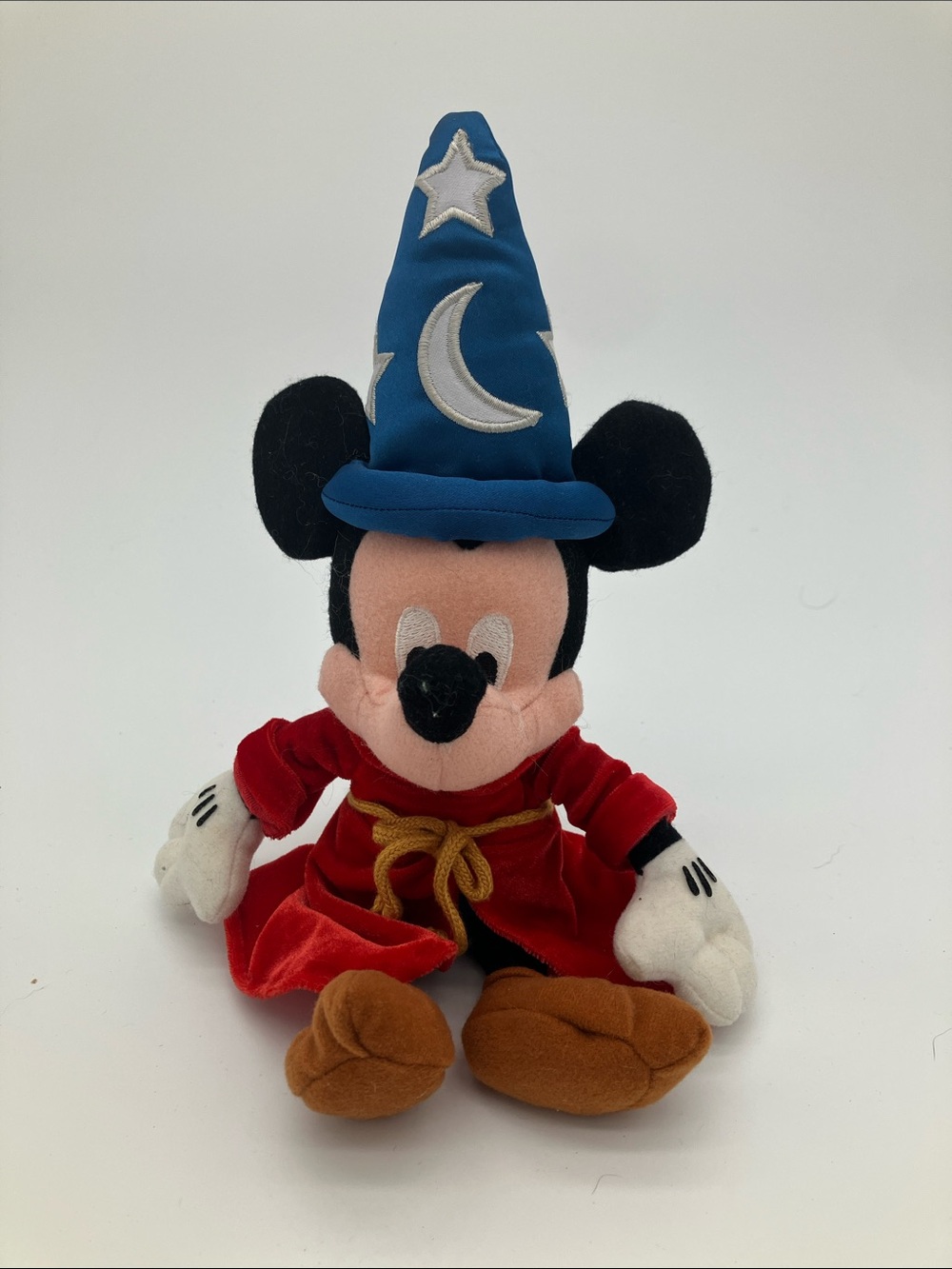 Disney Store Fantasia 2000 Sorcerer Mickey Mouse Wizard Plush Stuffed Animal Toy